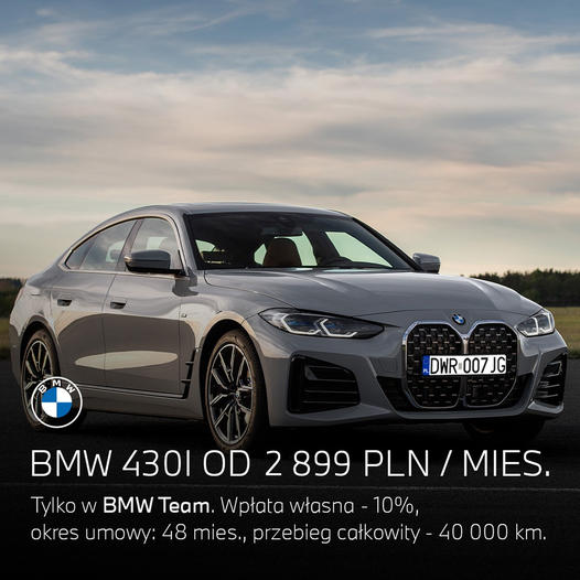 BMW serii 4 430i od 2 899 PLN / mies.