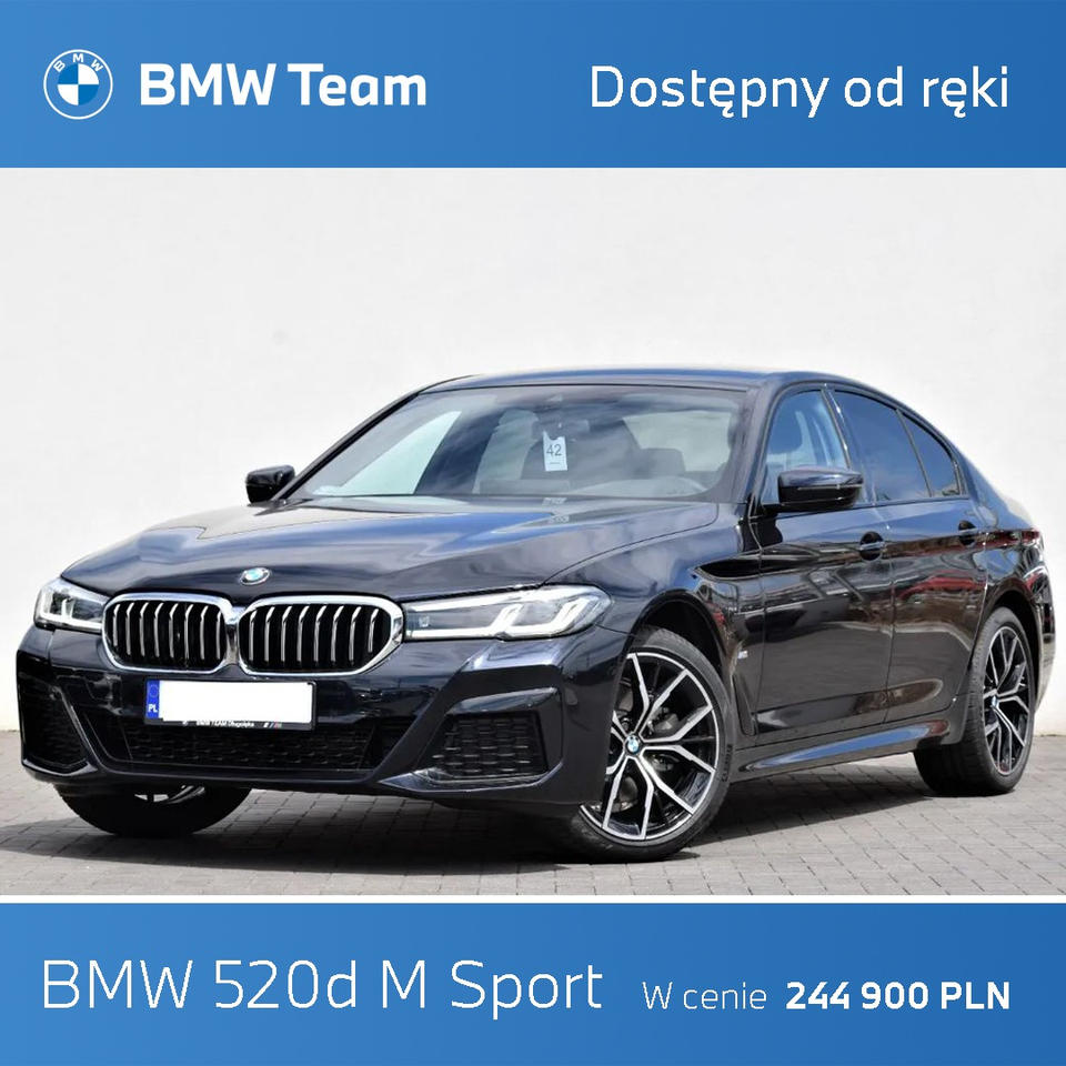 BMW 520d Sport od 244 900 PLN.